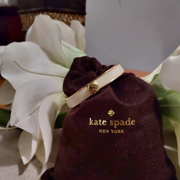 Kate Spade Cream Enamel Hinged Bracelet
